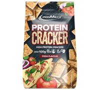 IronMaxx Protein Cracker - Pizza 100g | Aperitivo crujiente y bajo en azúcar con un 21% de proteínas | Horneado y no frito