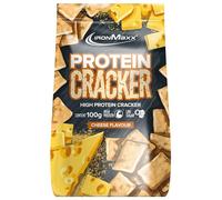 IronMaxx Protein Cracker - Queso 100g | Aperitivo crujiente y bajo en azúcar con un 21% de proteínas | Horneado y no frito