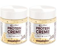 IronMaxx Protein Cream Low Carb Spread- Crema Proteica para untar- bajo en azúcares- sabor: chocolate blanco crujiente- tarro de 250g (1 envase) (Paquete de 2)