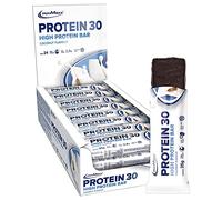 IronMaxx Proteína 30 Barrita Proteica - Coco 24 x 35g | barrita proteica sin aceite de palma y sin gluten con vitaminas | adecuado para una alimentación baja en azúcar y carbohidratos