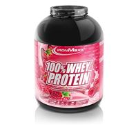 IronMaxx Proteina de Suero 100% Whey en Polvo 2350 g Sabor Frambuesa - Batido Proteico Cremoso con BCAA y EAA - Alto en Proteinas, Bajo en Azucar y Carbohidratos - Para Entrenamiento y Fitness
