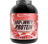 IronMaxx Proteina de Suero 100% Whey en Polvo 2350 g Sabor Fresa - Batido Proteico Cremoso con BCAA y EAA - Alto en Proteinas, Bajo en Azucar y Carbohidratos - Para Entrenamiento y Fitness