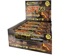 IronMaxx SoftBite Barrita Proteica Chocolate Caramel, 12 × 50 g - Textura Extra Suave, Alto Contenido En Proteínas Y Fibra, Sin Azúcares Añadidos, Ideal Para Llevar