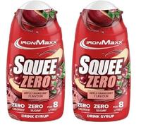 IronMaxx SqueeZero Apple Cranberry 65 ml | Sirope Concentrado Sin Azúcar | Sabor Manzana y Arándano | Hasta 8 Litros de Bebida (Paquete de 2)