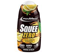 IronMaxx SqueeZero Cola Lemon 65 ml | Jarabe Concentrado Sin Azúcar | Sin Calorías | Hasta 8 Litros de Bebida | Sabor Cola y Limón