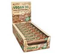 IronMaxx Vegan 30 Barritas de Proteínas - Cachuete 24 x 35g | Barritas de Proteínas Veganas High Protein Bajo en Azúcar, Sin Soja y Sin Aceite de Palma