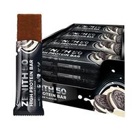 Ironmaxx Zenith 50, Barrita Proteica con contenido Óptimo En Proteínas, Baja En Carbohidratos, Sabor A Cookies And Cream, 16 x 45 G (Pack de 1)