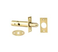 Ironmongery Solutions® - Perno de seguridad para puerta, acero, para puertas de madera, puertas y áreas de utilidad, duradero, fácil de instalar (electro latón, centros de 61 mm de largo y 32 mm)