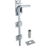 IRONTITE® Perno de caída de puerta galvanizado, resistente para puertas de madera, perno de puerta montado en la superficie, ideal para puertas de garaje y puertas, 300 mm (12").
