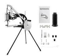 IRONWALLS Máquina de coser manual de cuero Cobbler, máquina de coser de reparación de zapatos de mano resistente con agujas, máquina de coser de costura de cuero para lona, algodón y lino, bolsas,