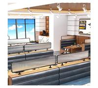 Ironwork - Separador de media pared - 30 cm Detive Partit para restaurantes y cafeterías - Rejilla de semi-privacidad a rayas para escritorio Ber Slish valla baja solut para zonas de comedor