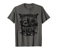 Ironworker pagado por Conseguir Alta construcción Divertida Camiseta