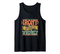 Irony The Opposite Of Wrinkly Clever English Humor ------- Camiseta sin Mangas