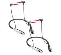 Irradiador de oídos para colgar en el cuello, dispositivo portátil terapia luz roja para el canal nasal y auditivo, recargable 650 nm, el irradiador oídos con luz roja reduce el tinnitus(2 pieces)