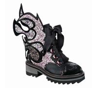 Irregular Choice Botas de moda Fyre Bug para mujer, Black, 38 EU