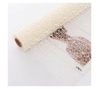 Irregular Hole Flower Wrapping Mesh | Breathable Floral Bouquet Net Wrap Papper, Fresh Flower Packaging Sheets for Florist & DIY Arrangements(09-Milk White)