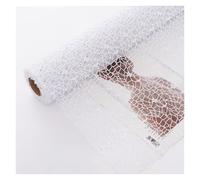 Irregular Hole Flower Wrapping Mesh | Breathable Floral Bouquet Net Wrap Papper, Fresh Flower Packaging Sheets for Florist & DIY Arrangements(01-blanco)