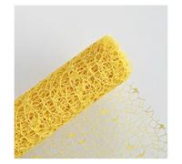 Irregular Hole Flower Wrapping Mesh | Breathable Floral Bouquet Net Wrap Papper, Fresh Flower Packaging Sheets for Florist & DIY Arrangements(14-yellow)