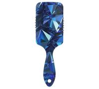 Irregular Polygon Electric Blue Crystal Pattern - Masaje suave para el cuero cabelludo para cabello mojado con mango ergonómico cepillo para cabello