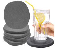 Irregularity - Juego de 6 posavasos de mesa de tierra de diatomeas naturales, posavasos absorbentes para bebidas, posavasos para escritorio, posavasos de piedra de secado instantáneo, posavasos