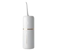 Irrigador bucal eléctrico para limpieza dental, inalámbrico, con 9 modos y 8 boquillas, IPX7, resistente al agua, carga USB, para casa, viaje, oficina (blanco)