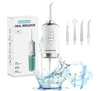 Irrigador oral dental dental para dientes con modo DIY 4 puntas de chorro, IPX7 impermeable, portátil y recargable para el hogar y viajes