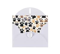 IRSHI Surtido de tarjetas navideñas, cartulina de perlas con sobres, juego de tarjetas en caja para celebraciones durante todo el año, lindas huellas de perro