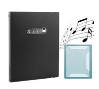 Irtyif Carpeta para Partituras,Carpeta de Música,Tamaño A4 Documento de Nota Musical, 30 Fundas,Plástico,Doble Cara,Carpeta de Archivos de MúSica para Guardar Partituras Musicales,Archivos(Gris)