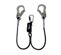 Irudek ARIMA Y 115HWA - Absorbedor de energía ligero y compacto de 115 cm, con conectores de aluminio Silverlight 1131 y 984, cuerda de poliamida, chip NFC Ready, norma EN 355 / VG11.062