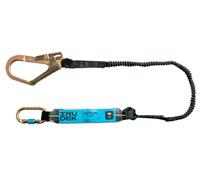 Irudek ASTUN Flex I 180HSS - Absorbedor de energía elástico 140-180 cm con Cinta de poliéster, Conectores de Acero Silverlight 1135 y 984, Chip NFC Ready, Impacto <6 kN, 140 kg, EN 355/VG11.062