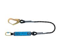 Irudek ASTUN I 100HSS - Absorbedor de energía con cuerda de poliéster de 100 cm, conectores de acero Steelsafe 981 y 39, impacto <6 kN, capacidad 140 kg, chip NFC Ready, EN 355 / EN 362