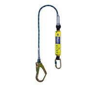 Irudek ASTUN I 140HSS - Absorbedor de energía con cuerda de poliéster de 140 cm, conectores de acero Steelsafe 981 y 39, reduce impacto <6 kN, 140 kg, chip NFC Ready, EN 355 / EN 362