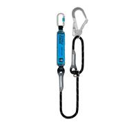 Irudek ASTUN I 180HSS-R - Absorbedor de energía con cuerda regulable 140-180 cm, conectores de acero Steelsafe 981 y 39, chip NFC Ready, impacto <6 kN, 140 kg, EN 355/EN 362