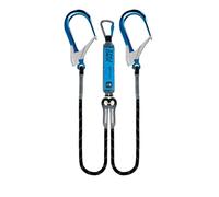 Irudek ASTUN Y 180BHSA - Absorbedor de energía doble 180 cm con cuerda bifurcada, ganchos de aluminio grandes Silverlight 988 (110 mm), impacto <6 kN, chip NFC Ready, EN 355 / EN 362