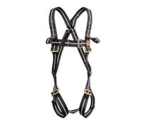 Irudek FR1 - Arnés anticaídas resistente al calor para soldadura, cintas de aramida con hilo Kevlar, anilla dorsal y aros frontales A/2, ajuste regulable y componentes de acero