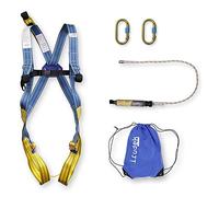 Irudek KIT APENINOS L-XL - Kit Anticaídas Certificado para Trabajos en Altura | Arnés Light Plus 2 + Absorbedor con Cuerda + 2 Mosquetones Steelsafe | EN 361 / EN 362 / EN 355