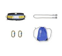Irudek KIT PIRINEOS LIGHT - Kit de Retención para Trabajos en Altura | Cinturón Light Plus P1 + Cuerda Nexion 150 cm + 2 Mosquetones Steelsafe | EN 358 / EN 362 / EN 354