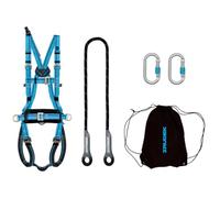 IRUDEK KIT TEIDE LIGHT XXL-XXXL - Kit de Retención para Prevención de Caídas | Arnés Light Plus 4 + Cuerda Nexion 150 cm + 2 Mosquetones Steelsafe | EN 361 / EN 362 / EN 354 / EN 358