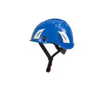 Irudek OREKA Azul - Casco de Seguridad Profesional con arnés Interior de 6 Puntos, Ajuste por trinquete, ventilación Regulable, 5 Soportes portalámparas, Compatible con Visor y protección auditiva