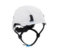 Irudek OREKA II MIPS Blanco - Casco dieléctrico con tecnología MIPS para Trabajos en Altura, ABS Ultraligero, Sistema ROUNDFIT, Chip NFC, Ranuras universales 30 mm, Certificado EN 397 y EN 50365
