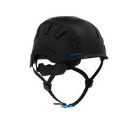 Irudek OREKA II Vent Negro - Casco ventilado para Trabajos en Altura, ABS Ultraligero, barboquejo Ajustable, Ranuras universales 30 mm, Chip NFC Integrado, Certificado EN 397 y EN 12492