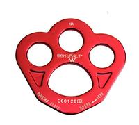 Irudek PRO300 - Placa multianclaje de aluminio con 4 puntos (1 principal y 3 auxiliares), para instalaciones sencillas, 35 kN, EN 362, 61 g