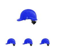 Irudek STILO 300V Azul - Casco de Seguridad ventilado en ABS, Aislamiento eléctrico 1000 V c.a. / 1500 V c.c., arnés 6 Puntos con Ruleta, EN 397 / EN 50365, Talla 52-66 cm (Paquete de 4)