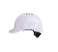 Irudek STILO 300V Blanco - Casco de Seguridad ventilado en ABS, Aislamiento eléctrico 1000 V c.a. / 1500 V c.c., arnés 6 Puntos con Ruleta, EN 397 / EN 50365, Talla 52-66 cm