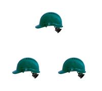 Irudek STILO 300V Verde - Casco de Seguridad ventilado en ABS, Aislamiento eléctrico 1000 V c.a. / 1500 V c.c., arnés 6 Puntos con Ruleta, EN 397 / EN 50365, Talla 52-66 cm (Paquete de 3)