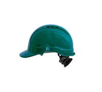 Irudek STILO 300V Verde - Casco de Seguridad ventilado en ABS, Aislamiento eléctrico 1000 V c.a. / 1500 V c.c., arnés 6 Puntos con Ruleta, EN 397 / EN 50365, Talla 52-66 cm
