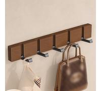 IRUGS Ganchos Para Llaves, Perchero, Perchero De Pared, Gancho Telescópico, Colgador Pared Para Bufandas Y Auriculares En El Dormitorio, La Sala De Estar Y El Pasillo(Brown,50cm/19.68in)