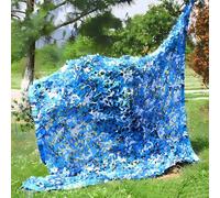 IRUGS Red De Camuflaje Reforzada, Malla de Camuflaje Parasol, Red De Sombra para Camping al Aire Libre, Caza, decoración y Fiestas temáticas Marinas(5x5.0m/16.4x16.4FT)