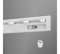 IRUGS Riel De Cortina De Panel Ultrafino Guía Cortina Interiores con Rodillos Silenciosos Barra Cortina De Paredes Y Techos Set De Cortina para Riel para Oficina Y Hogar(Wall Mount,530cm/17.4ft)
