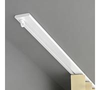 IRUGS Riel De Cortina De Panel Ultrafino Guía Cortina Interiores con Rodillos Silenciosos Barra Cortina De Paredes Y Techos Set De Cortina para Riel para Oficina Y Hogar(Ceiling Mount,75cm/2.46ft)